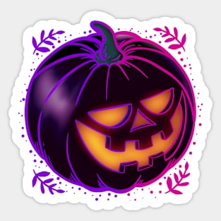 Cyber Retro Pumpkin Sticker